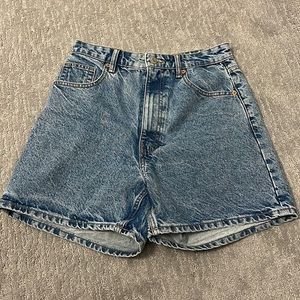 Zara Mom Fit Shorts blue